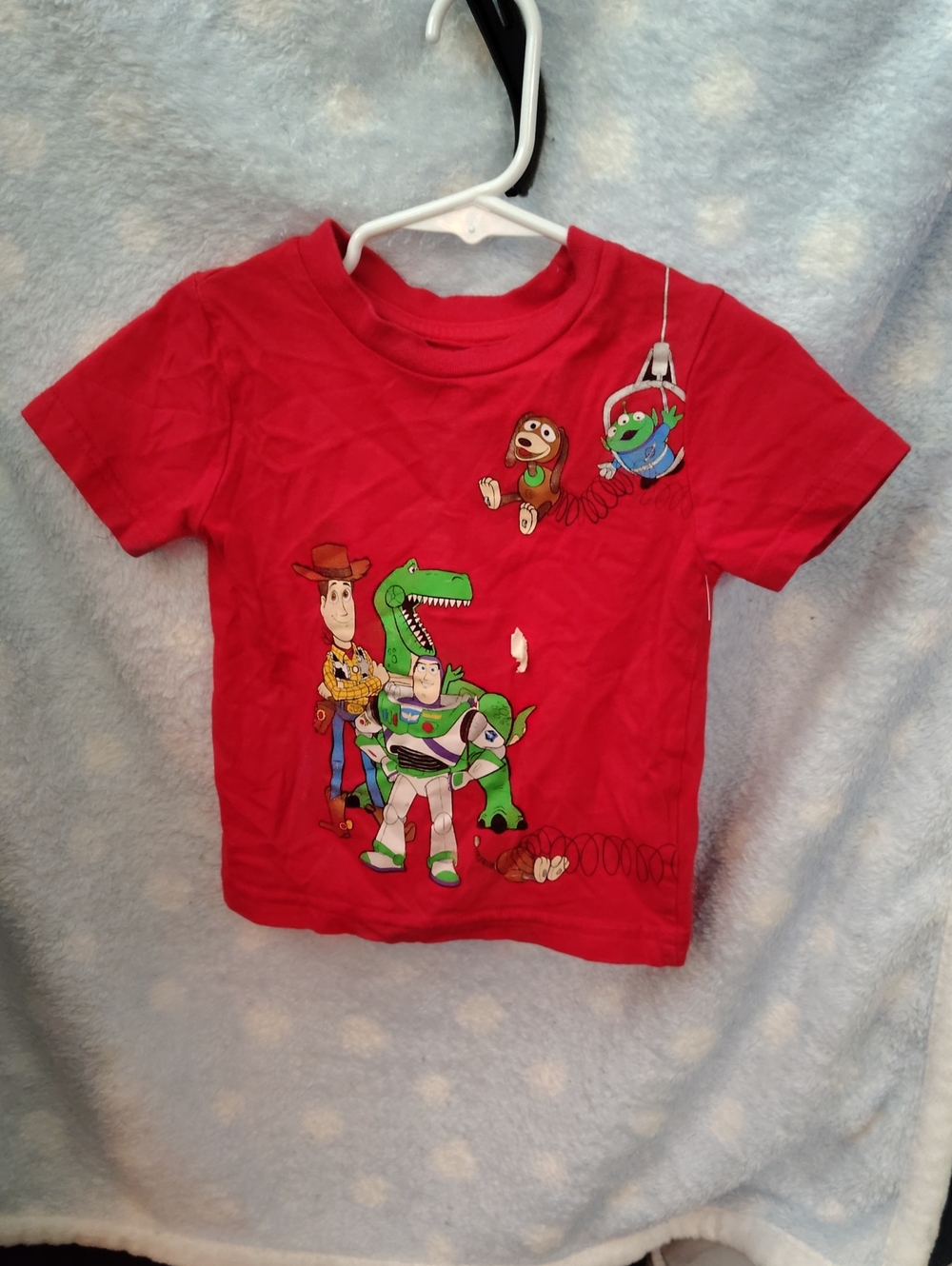 Disney Red Toy Story Character Short Sleeve Tee